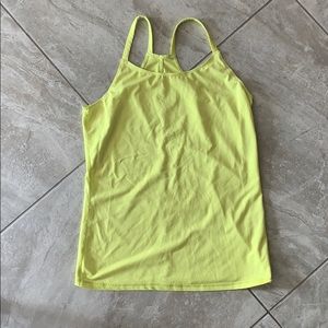 Lime green athletic tank top